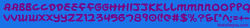 Шрифт MagicBeans – фиолетовые шрифты на синем фоне