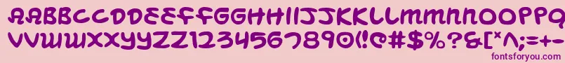 Шрифт MagicBeans – фиолетовые шрифты на розовом фоне