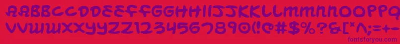 MagicBeans-fontti – violetit fontit punaisella taustalla