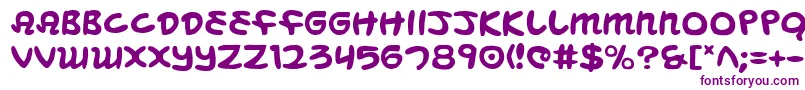 Шрифт MagicBeans – фиолетовые шрифты на белом фоне