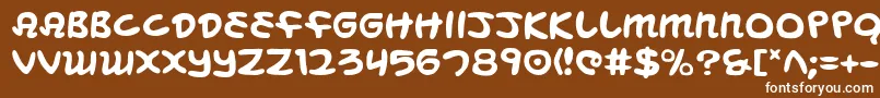 Шрифт MagicBeans – белые шрифты на коричневом фоне