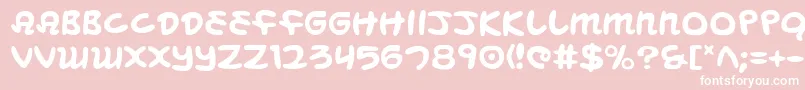 Шрифт MagicBeans – белые шрифты на розовом фоне