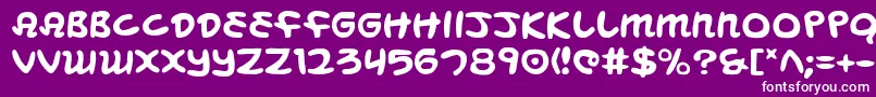 MagicBeans-Schriftart – Weiße Schriften auf violettem Hintergrund