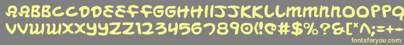 MagicBeans-fontti – keltaiset fontit harmaalla taustalla