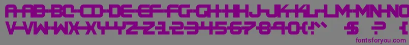 フォントKinex X – 紫色のフォント、灰色の背景