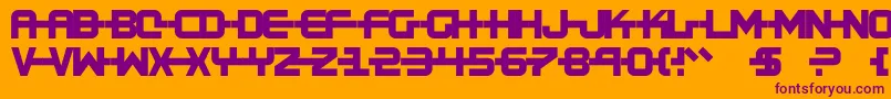 Kinex X Font – Purple Fonts on Orange Background
