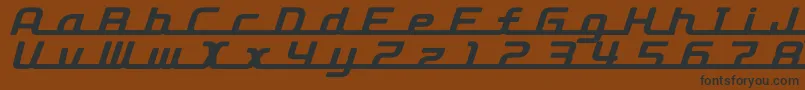 D3roadsterismli Font – Black Fonts on Brown Background