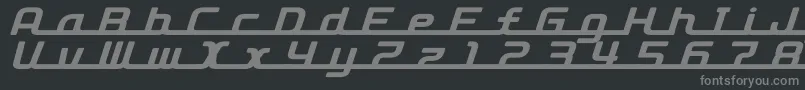 D3roadsterismli Font – Gray Fonts on Black Background