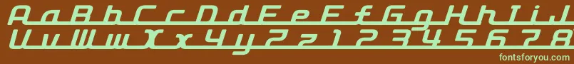 D3roadsterismli Font – Green Fonts on Brown Background