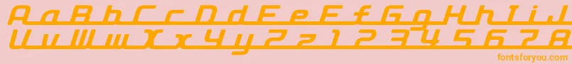 D3roadsterismli Font – Orange Fonts on Pink Background