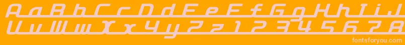 D3roadsterismli Font – Pink Fonts on Orange Background
