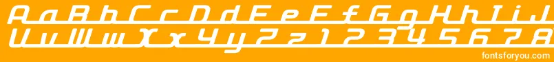 D3roadsterismli Font – White Fonts on Orange Background