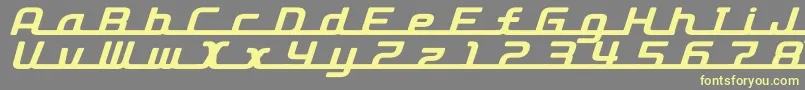 D3roadsterismli Font – Yellow Fonts on Gray Background
