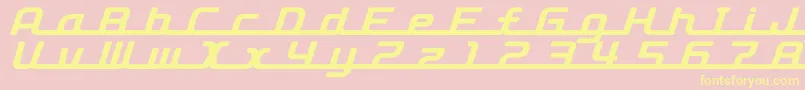 D3roadsterismli Font – Yellow Fonts on Pink Background