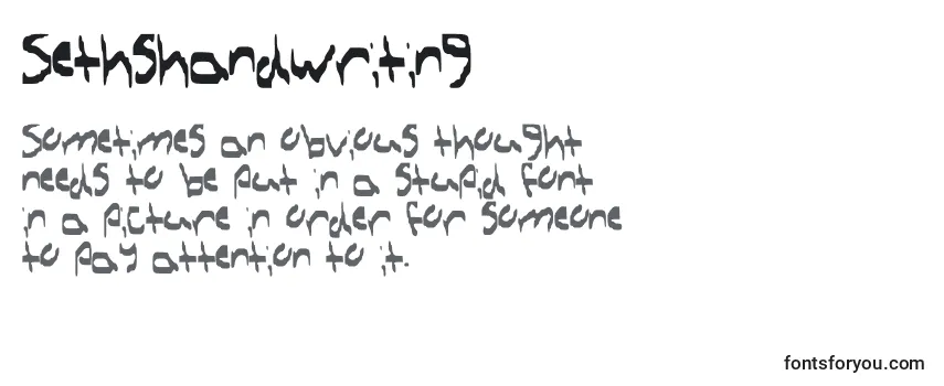 Sethshandwriting Font
