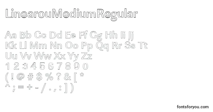 LinearouMediumRegularフォント–アルファベット、数字、特殊文字