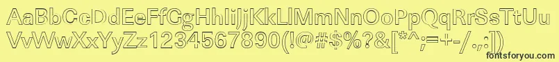 LinearouMediumRegular Font – Black Fonts on Yellow Background