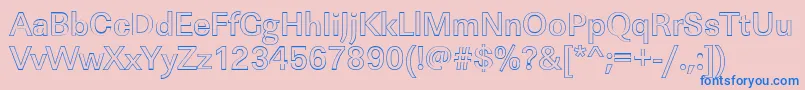 LinearouMediumRegular Font – Blue Fonts on Pink Background