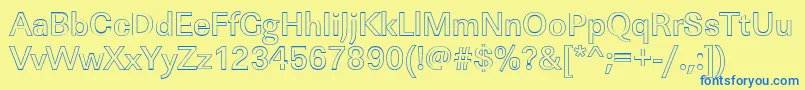 LinearouMediumRegular Font – Blue Fonts on Yellow Background