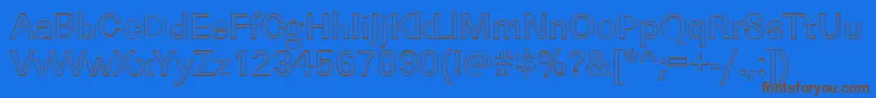 LinearouMediumRegular Font – Brown Fonts on Blue Background