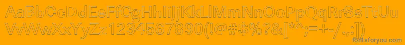 LinearouMediumRegular Font – Gray Fonts on Orange Background