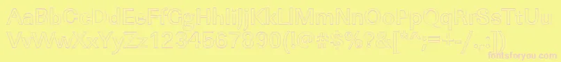 LinearouMediumRegular Font – Pink Fonts on Yellow Background