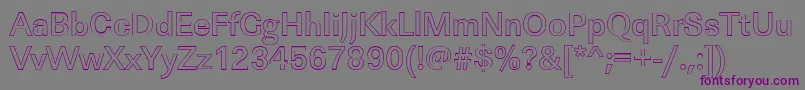 Шрифт LinearouMediumRegular – фиолетовые шрифты на сером фоне