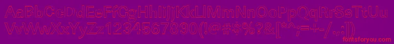 LinearouMediumRegular Font – Red Fonts on Purple Background