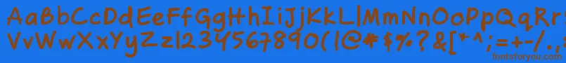 Шрифт Zakirahsbold – коричневые шрифты на синем фоне