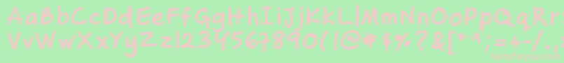 Zakirahsbold-Schriftart – Rosa Schriften auf grünem Hintergrund