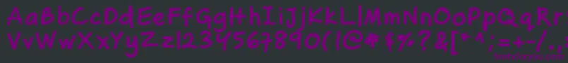 フォントZakirahsbold – 黒い背景に紫のフォント