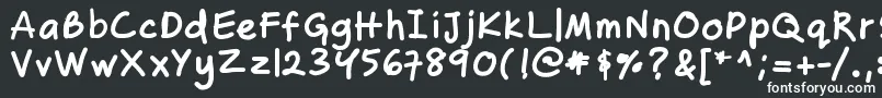 フォントZakirahsbold – 白い文字