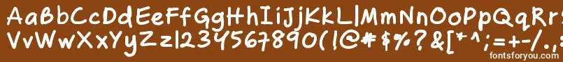 Zakirahsbold Font – White Fonts on Brown Background