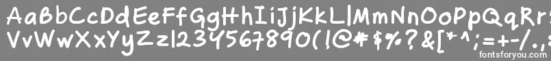 フォントZakirahsbold – 灰色の背景に白い文字