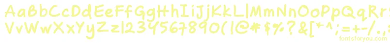 Zakirahsbold Font – Yellow Fonts on White Background