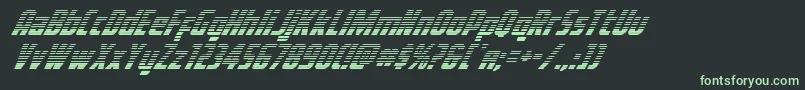 フォントVoyagefantgrad – 黒い背景に緑の文字