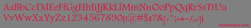 KhalaadSara Font – Red Fonts on Gray Background
