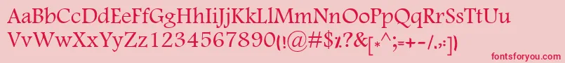 KhalaadSara Font – Red Fonts on Pink Background