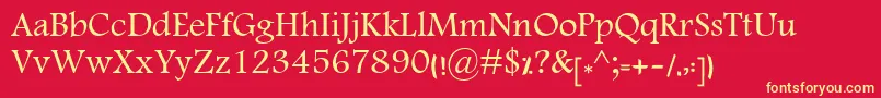 KhalaadSara Font – Yellow Fonts on Red Background