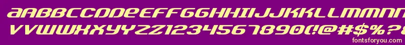 Teamamerica Font – Yellow Fonts on Purple Background