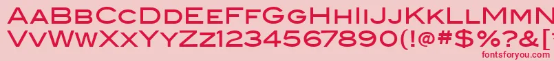 フォントBlairmditcTtMedium – ピンクの背景に赤い文字