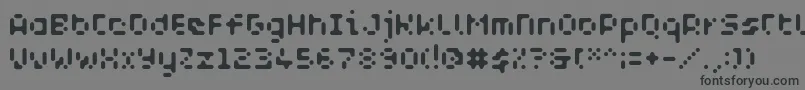 WcAquabluesBta Font – Black Fonts on Gray Background