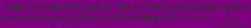 WcAquabluesBta Font – Black Fonts on Purple Background