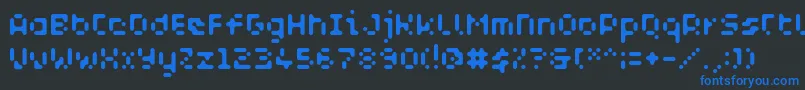 WcAquabluesBta Font – Blue Fonts on Black Background