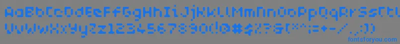WcAquabluesBta Font – Blue Fonts on Gray Background
