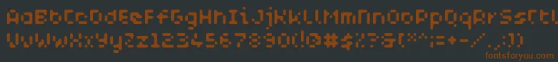 WcAquabluesBta Font – Brown Fonts on Black Background
