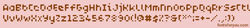 WcAquabluesBta Font – Brown Fonts on Pink Background