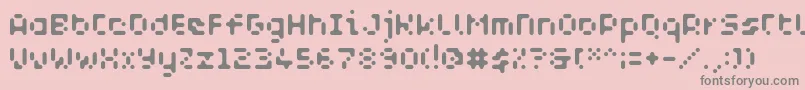 WcAquabluesBta Font – Gray Fonts on Pink Background