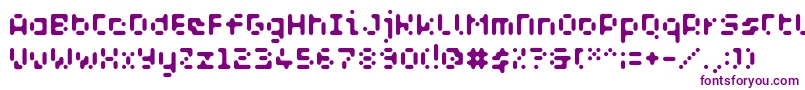 WcAquabluesBta Font – Purple Fonts on White Background