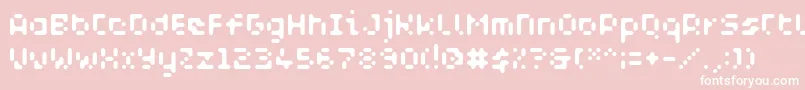 WcAquabluesBta Font – White Fonts on Pink Background
